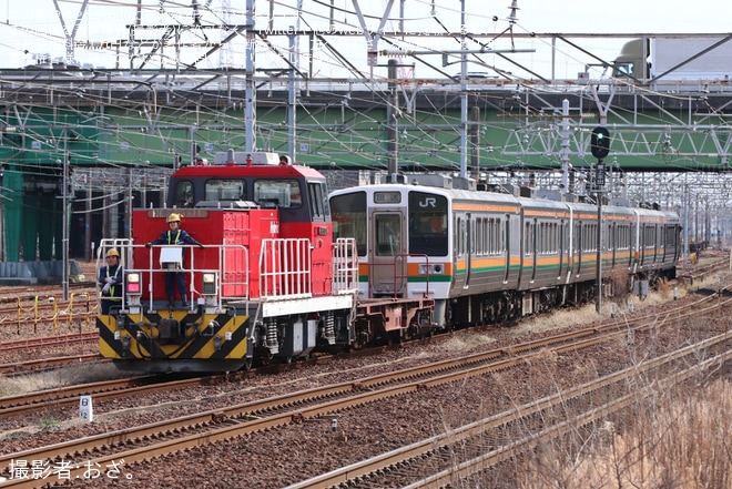 【JR海】213系H2編成+H3編成+H12編成が稲沢で構内入換を不明で撮影した写真