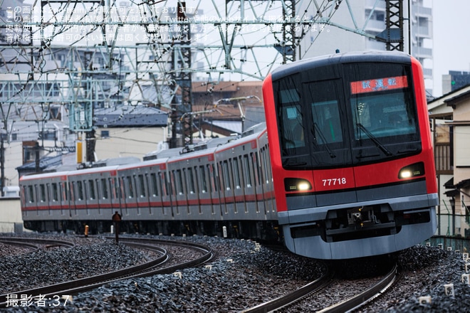 【東武】70000系71718F 南栗橋工場出場試運転を不明で撮影した写真