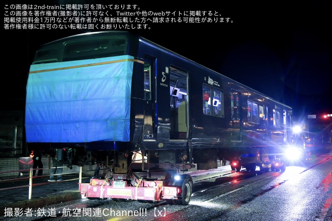 【相鉄】9000系9703F(モハ9209・クハ9503)廃車陸送を不明で撮影した写真