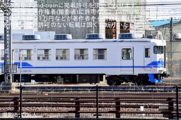 【トキ鉄】413系・455系のうち「交直流急行色」から「新北陸色」に塗装変更されたクハ455-701が姿を現す