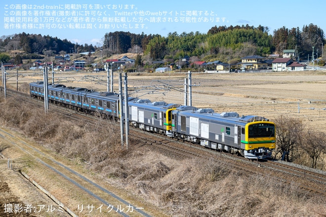 【JR東】205系M14編成が秋田総合車両センターへ廃車配給（2枚目）