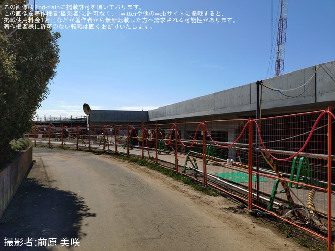 【京成】宗吾車両基地の拡張工事が目撃を不明で撮影した写真