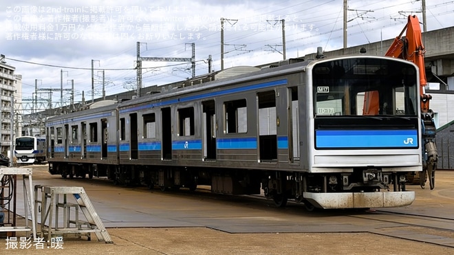 【JR東】205系センM17編成の先頭車2両が郡山総合車両センターの解体線で目撃を郡山総合車両センター付近で撮影した写真