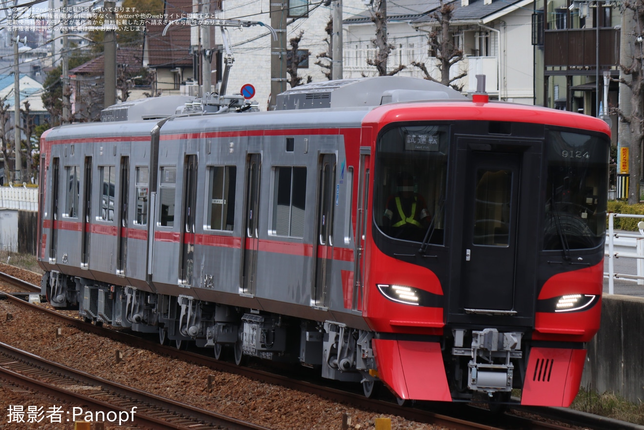 【名鉄】9100系9124F新車性能確認試運転の拡大写真