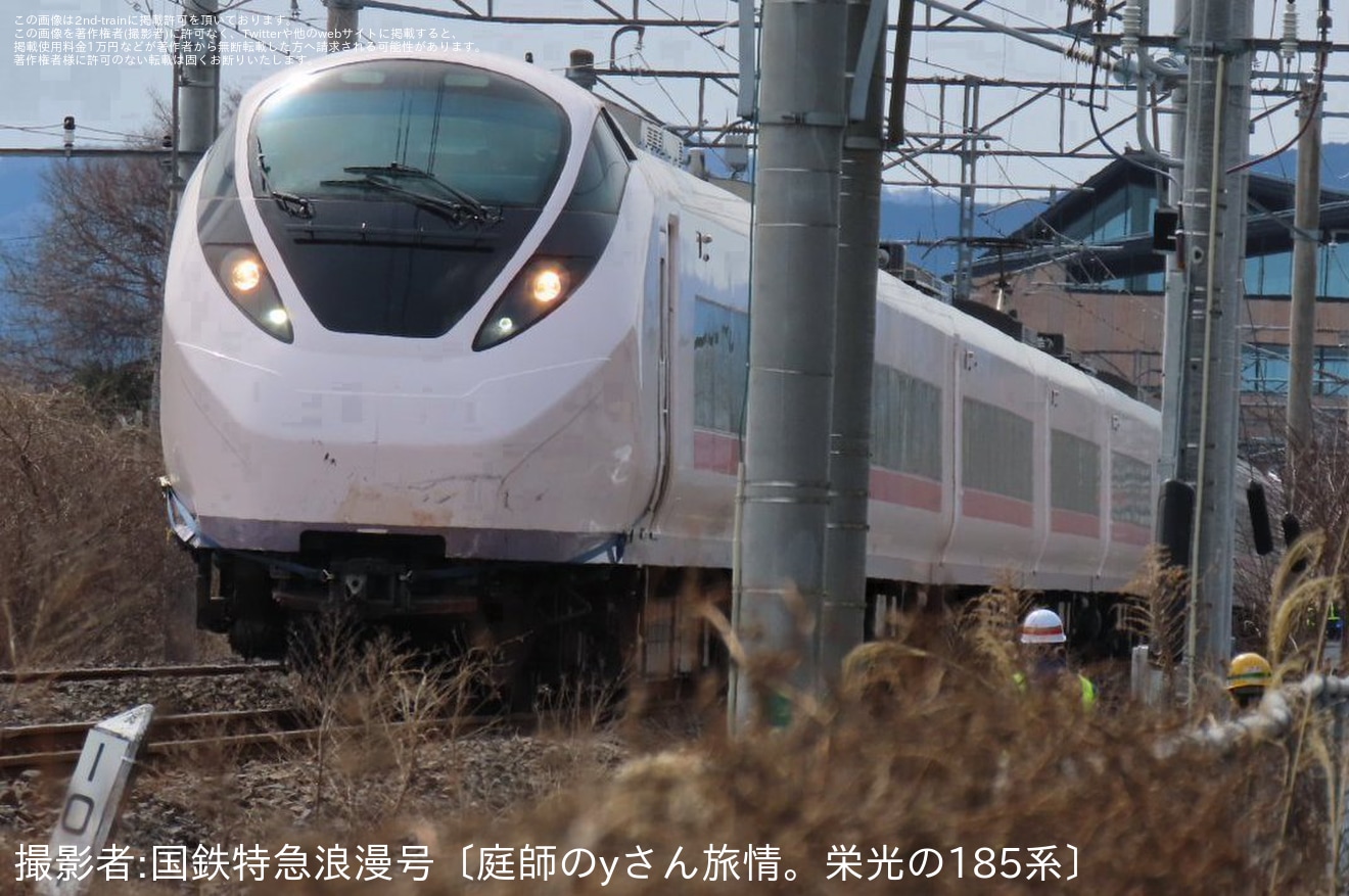 【JR東】E657系K2編成が常磐線の内原駅付近で乗用車と衝突する事故に遭遇の拡大写真