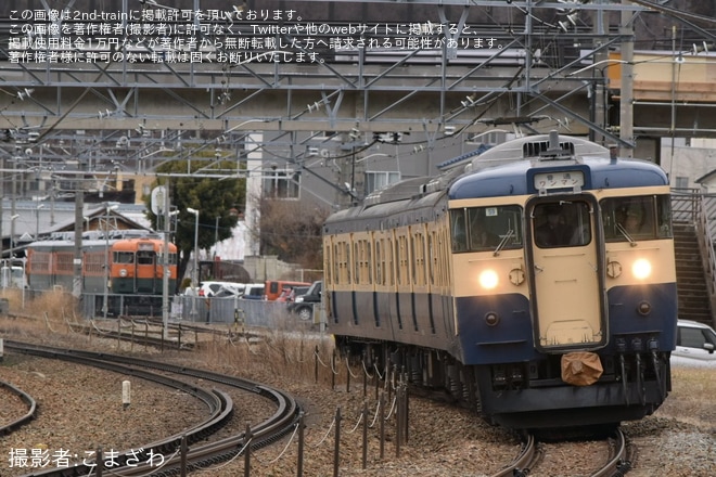 【しな鉄】115系S9編成「横須賀色」が定期運用から撤退 - 坂城～テクノさかき間にて撮影