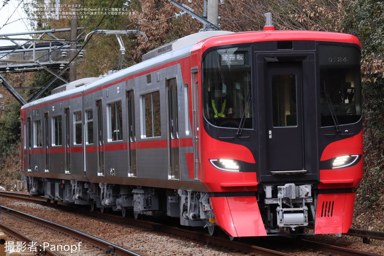 【名鉄】9100系9124F新車性能確認試運転の拡大写真