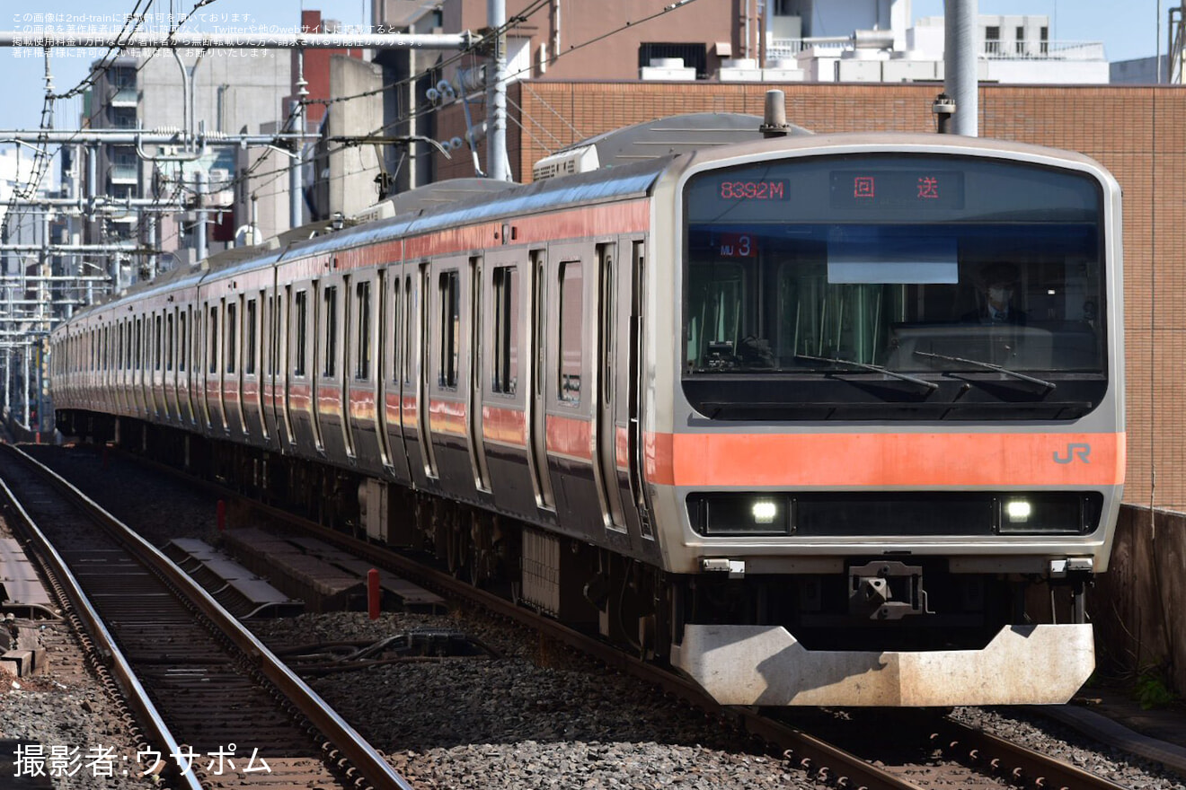 【JR東】E231系ケヨMU3編成 東京総合車両センター入場(202603)の拡大写真