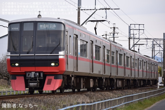 【名鉄】3300系の竹鼻線・羽島線定期入線が終了見込み（3枚目）