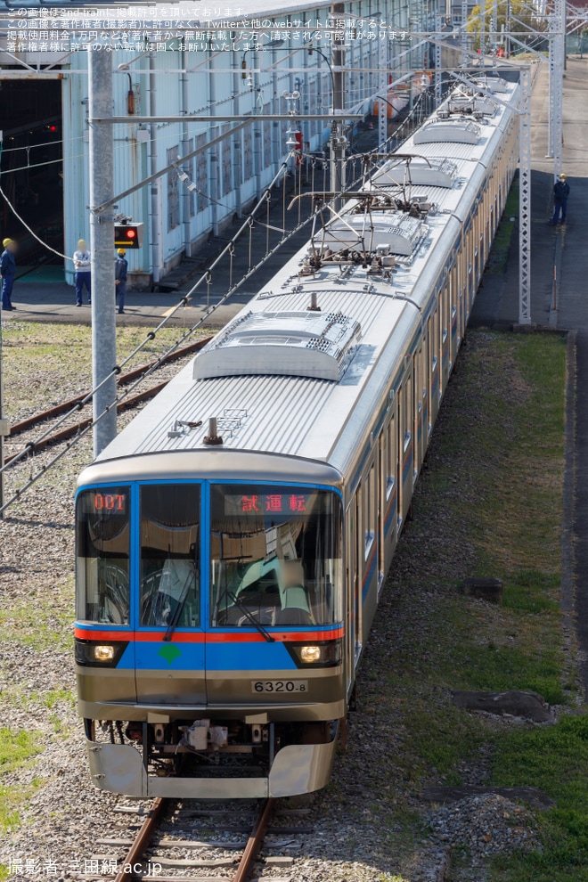 【都営】6300形6320編成志村車両検修場出場試運転（3枚目）
