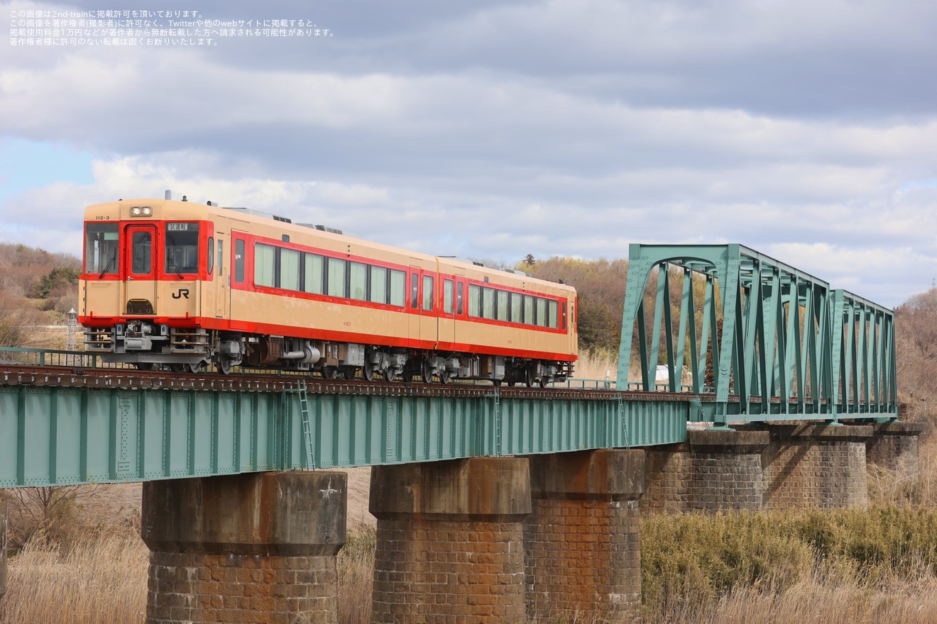 【JR東】キハ111-3・キハ112-3が「おもいで車両」となり磐越東線で出場試運転の拡大写真