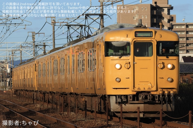 【JR西】福山6時33分発の普通西大寺行(5706M)に115系6連が確認（1枚目）