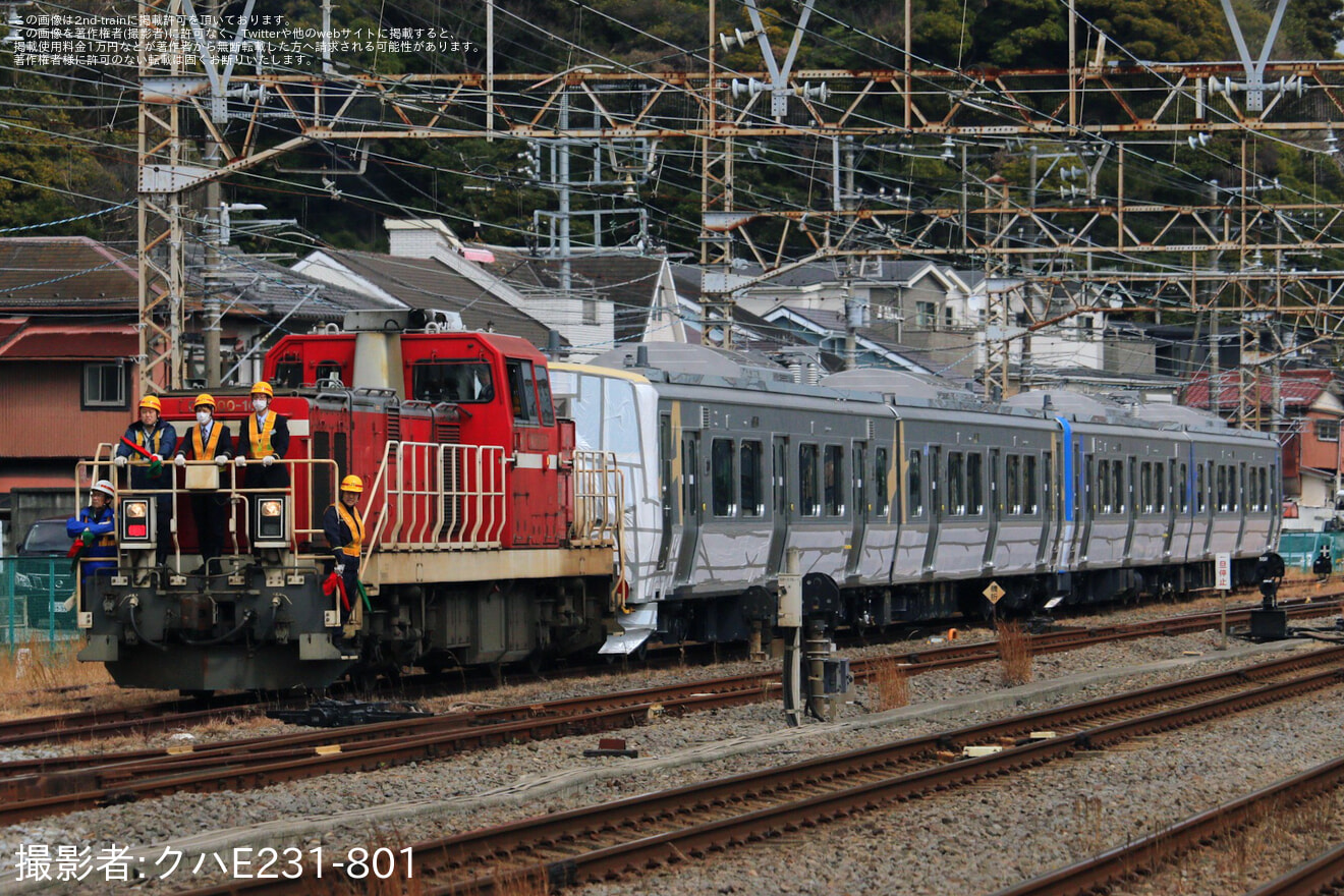 【阿武急】AB900系AB-8編成+AB-9編成 J-TREC横浜事業所出場甲種の拡大写真