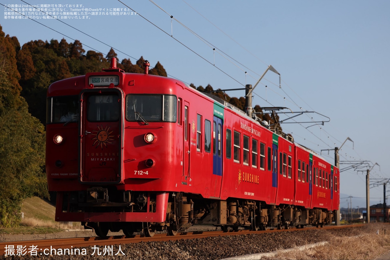 【JR九】713系Lk-4編成がダイヤ改正後も代走運用継続中の拡大写真