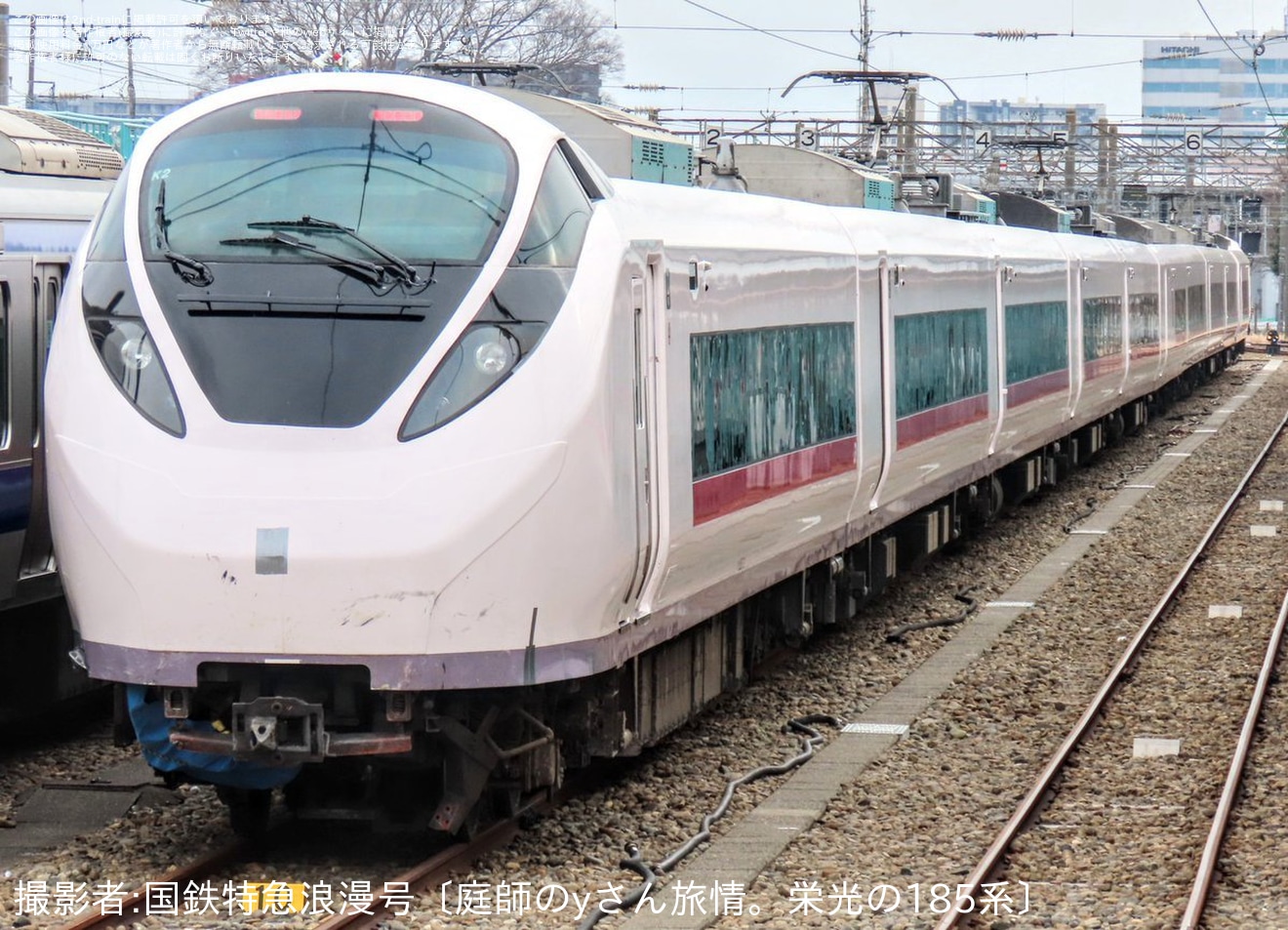 【JR東】勝田車両センターにて踏切事故に巻き込まれたE657系K2編成の状況が確認の拡大写真