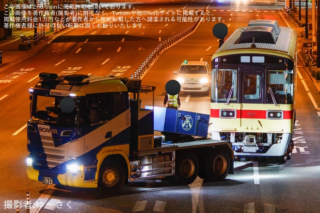 【西鉄】7050形7153編成が貝塚線へ陸送を不明で撮影した写真