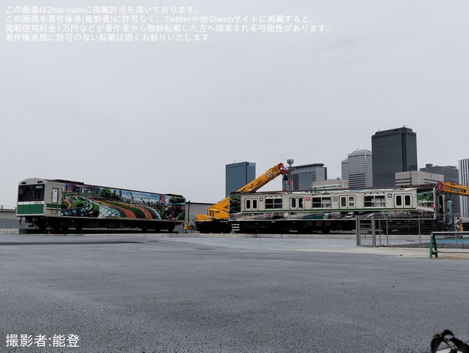 【大阪メトロ】e METRO MOBILITY TOWNで展示されていた20系の一部が搬出済を不明で撮影した写真
