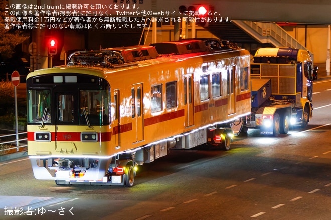 【西鉄】7050形7153編成が貝塚線へ陸送を不明で撮影した写真