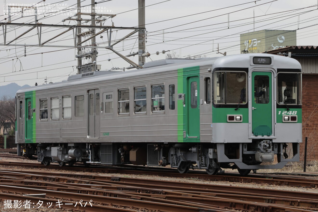 【JR四】1200形1248号車が更新工事を終え多度津工場出場試運転の拡大写真