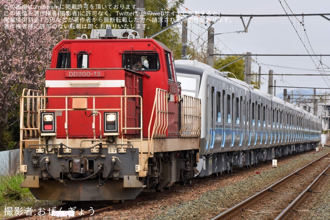 【小田急】5000形5066F(5066×10) 甲種輸送を豊川駅付近で撮影した写真