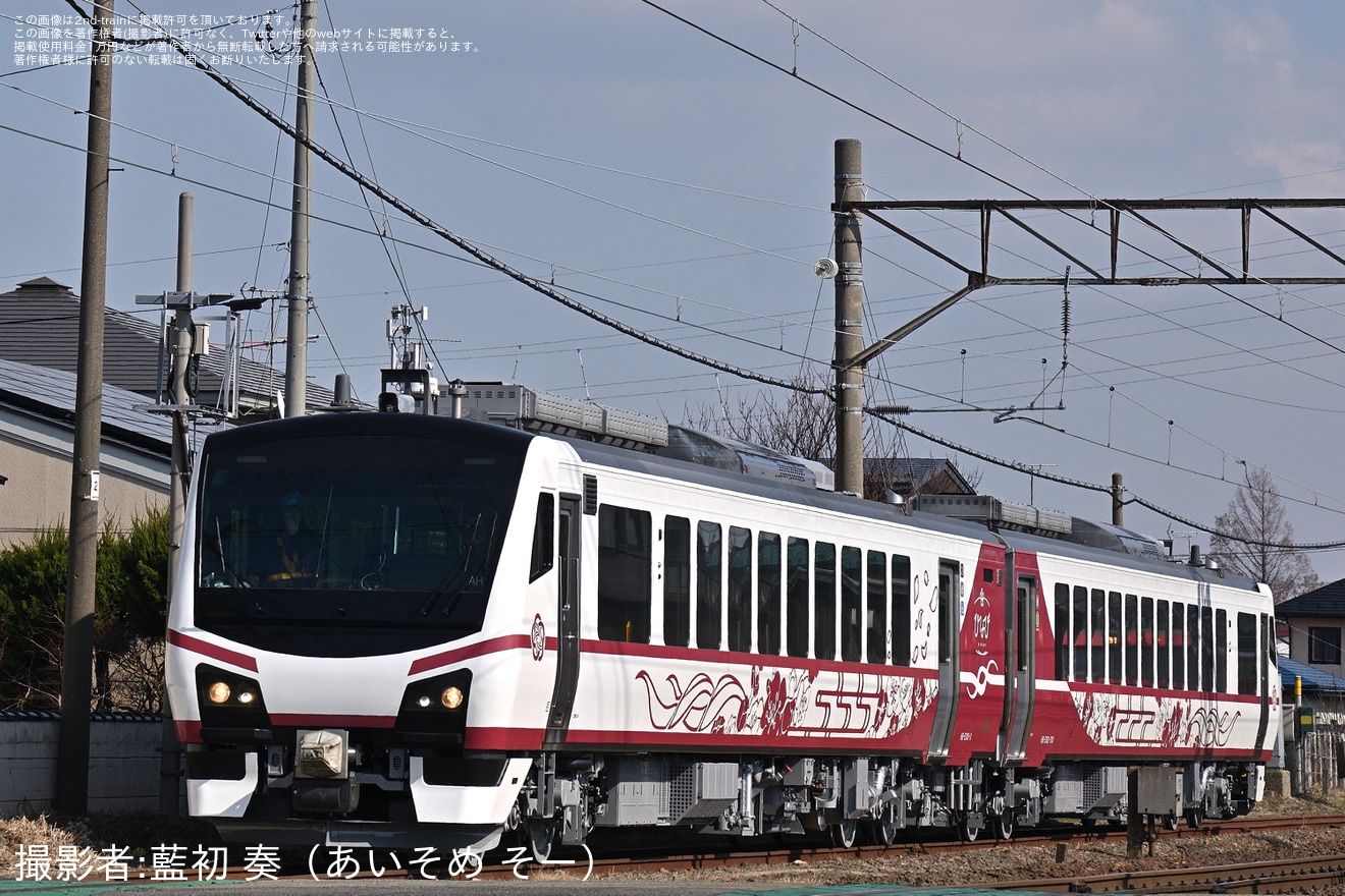 【JR東】HB-E300系 AH1編成 「ひなび」秋田総合車両センター出場本線試運転の拡大写真