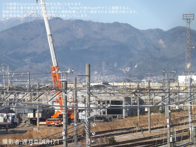 【JR貨】EF62-7が篠ノ井で解体 - 篠ノ井付近にて撮影