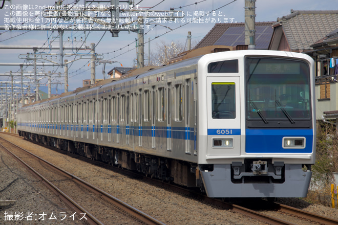 【西武】6050系6151F 武蔵丘車両検修場出場試運転 - 狭山ケ丘～小手指間にて撮影