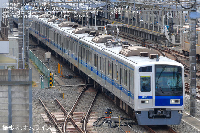 【西武】6050系6151F 武蔵丘車両検修場出場試運転 - 小手指車両基地にて撮影