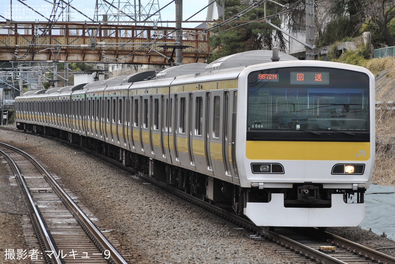 【JR東】E231系ミツA544編成大宮総合車両センター出場回送の拡大写真