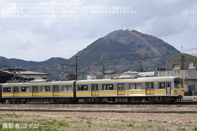【伊豆箱】5000系5504編成「イエロー・シャイニング・トレイン」大雄山線ではなく駿豆線で試運転を不明で撮影した写真