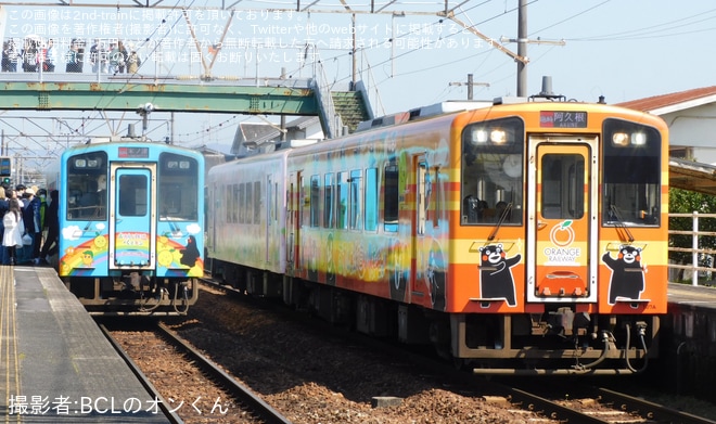 【肥薩】「たかおの中の市(そば市)」の開催に合わせ阿久根行きなど臨時列車が運転を不明で撮影した写真