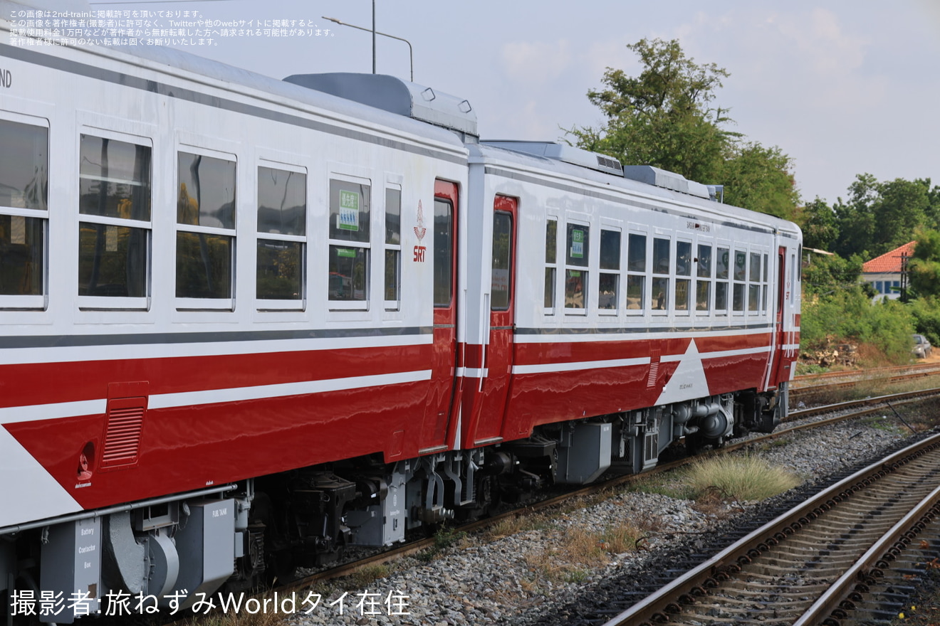 【SRT】キハ40・キハ48形によるタイ鉄道色3両編成がアユタヤまで試運転の拡大写真