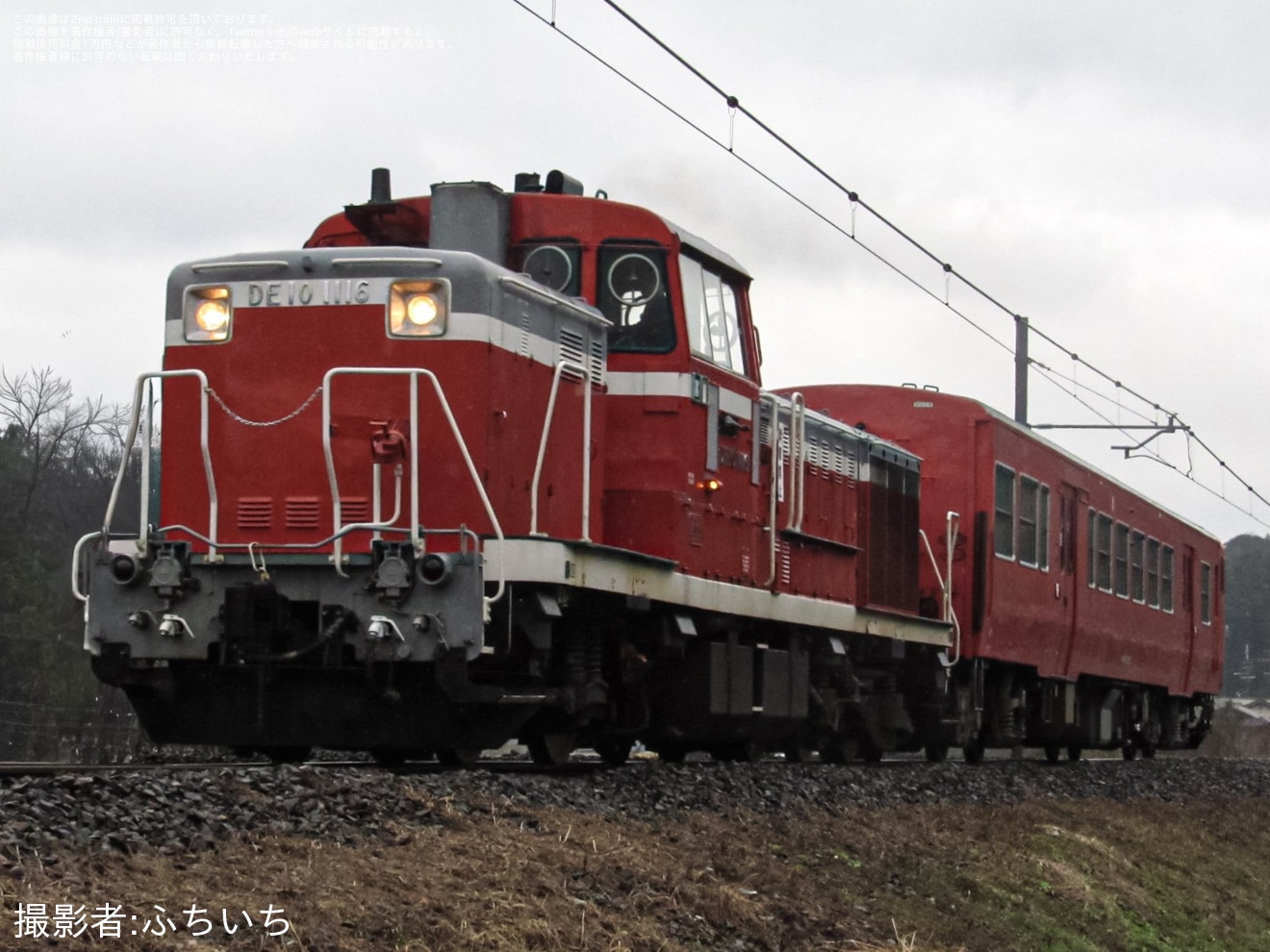 【JR西】キハ47-1011後藤総合車両所本所を出場し配給輸送の拡大写真