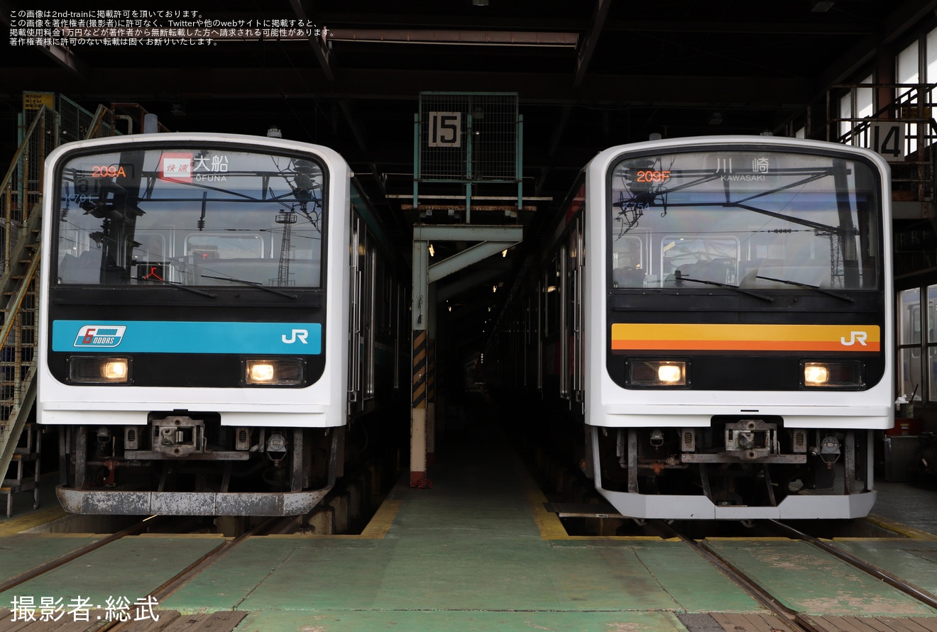 【JR東】「～E501系30周年記念・『209系風車両』を特別再現～勝田車両センターで車両撮影会」開催の拡大写真