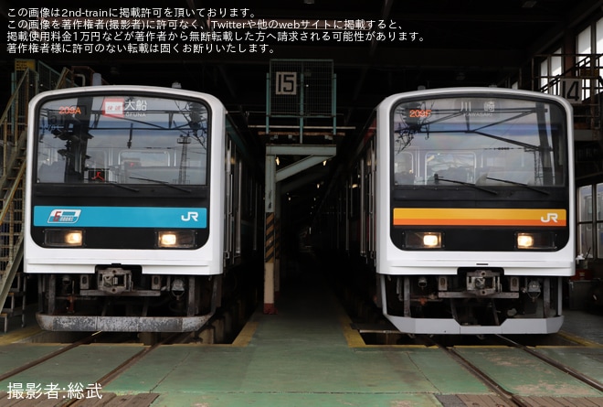 を勝田車両センターで撮影した写真