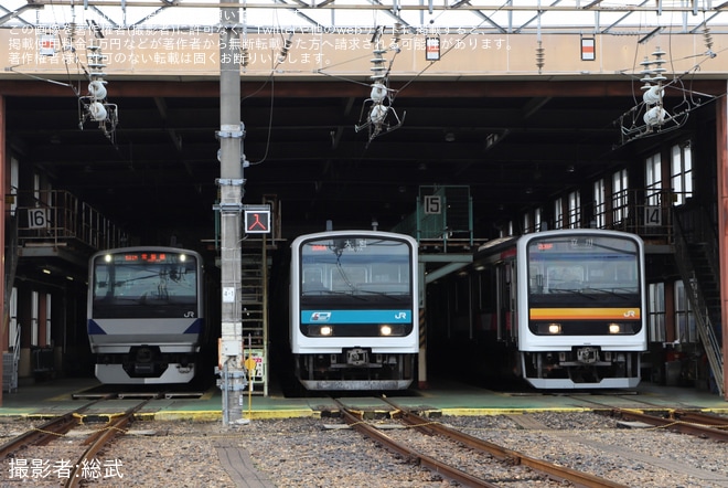 を勝田車両センターで撮影した写真