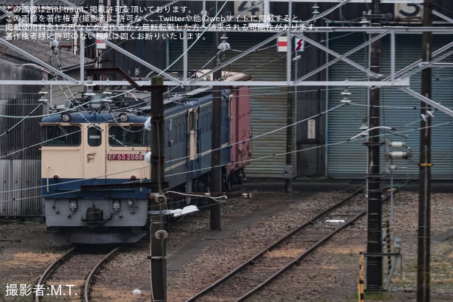 【JR貨】新鶴見機関区にてEF65-2092が無架線地帯へ移動を新鶴見機関区付近で撮影した写真