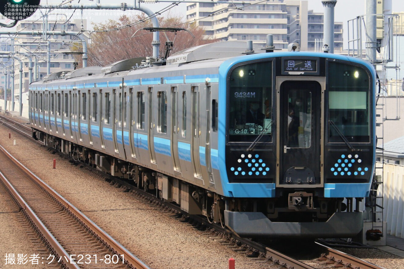 【JR東】E131系コツG-10編成 中央本線塩尻松本方面での試運転を終えて返却回送の拡大写真