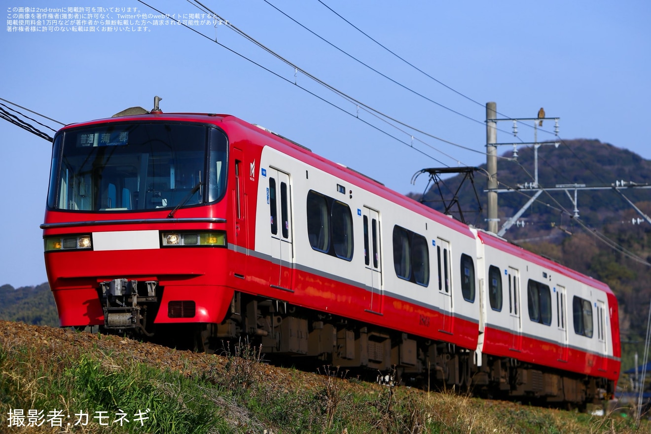 【名鉄】1800系1803Fが蒲郡線の吉良吉田～蒲郡間の運用にの拡大写真