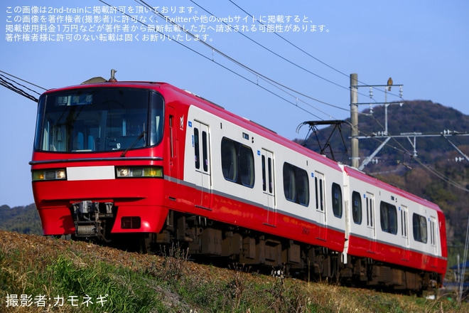 【名鉄】1800系1803Fが蒲郡線の吉良吉田～蒲郡間の運用に（1枚目）