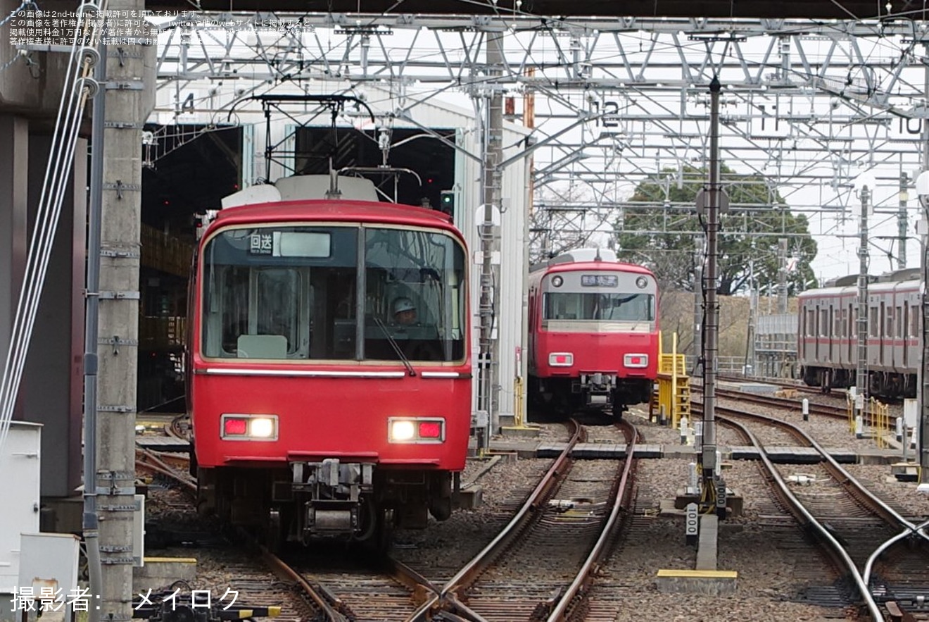 【名鉄】6500系6508Fと6800系6812Fが舞木検査場へ回送の拡大写真