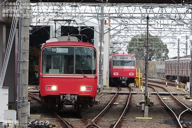 【名鉄】6500系6508Fと6800系6812Fが舞木検査場へ回送を不明で撮影した写真