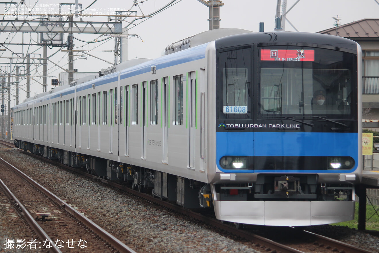 【東武】60000系61608F津覇車輌入場の拡大写真
