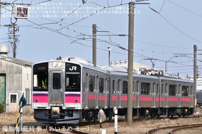 【JR東】701系N8編成秋田総合車両センター出場試運転(202603)（1枚目）