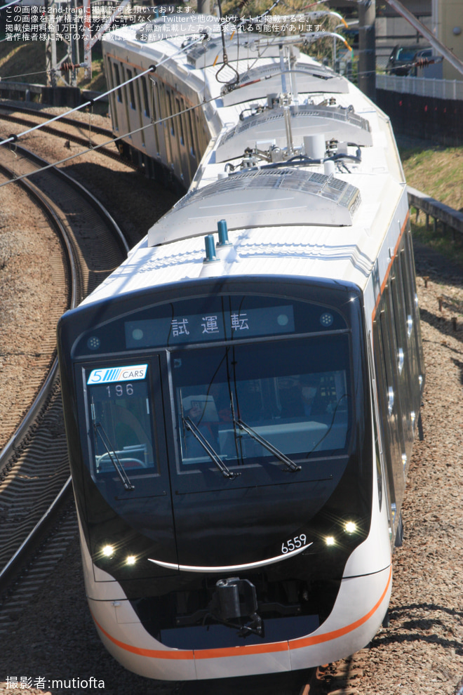 【東急】6020系6159F新製後性能確認試運転を宮崎台～宮前平間で撮影した写真