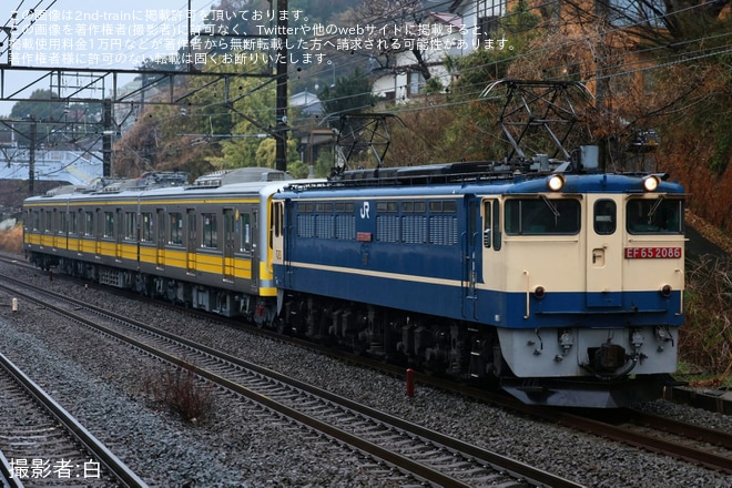 【伊豆箱】5000系5504編成「イエロー・シャイニング・トレイン」大場工場出場甲種輸送を不明で撮影した写真