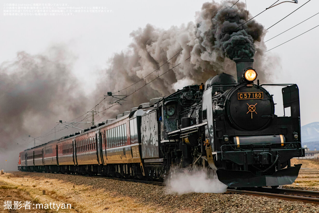 【JR東】「SLしあわせの風ふくしま号」の運転に向けSLばんえつ物語が郡山まで試運転の拡大写真