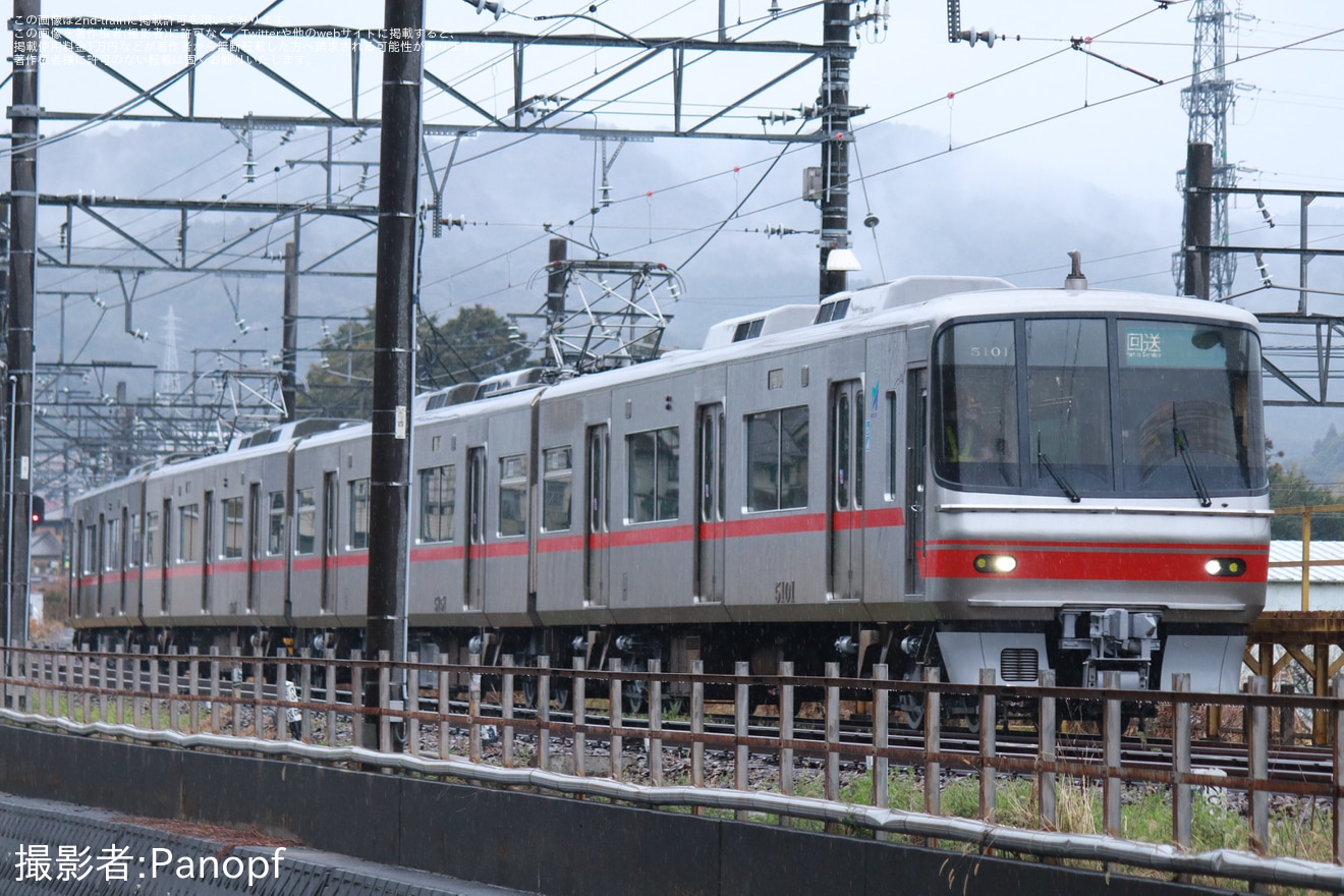【名鉄】5000系5001F舞木検査場出場試運転 の拡大写真