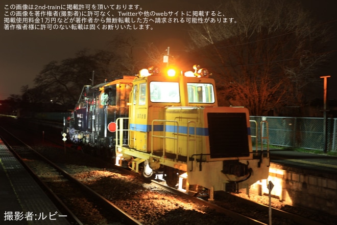 【真岡】C12-66が真岡から下館まで保線車に牽引されて回送を不明で撮影した写真