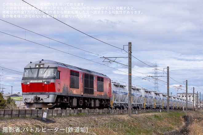 【三岐】タキ1300形の本格運用開始でヘッドマーク取り付けを不明で撮影した写真